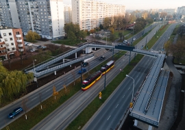 Nowe kładki nad al. Wyszyńskiego w Łodzi oddane do użytku - Mosty Łódź S.A.